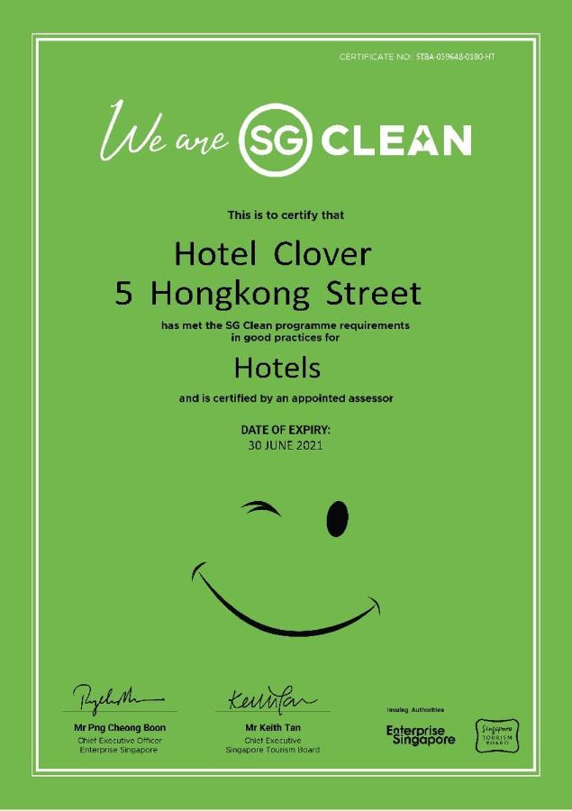Hotel Clover 5 Hongkong Street Singapore Exteriör bild
